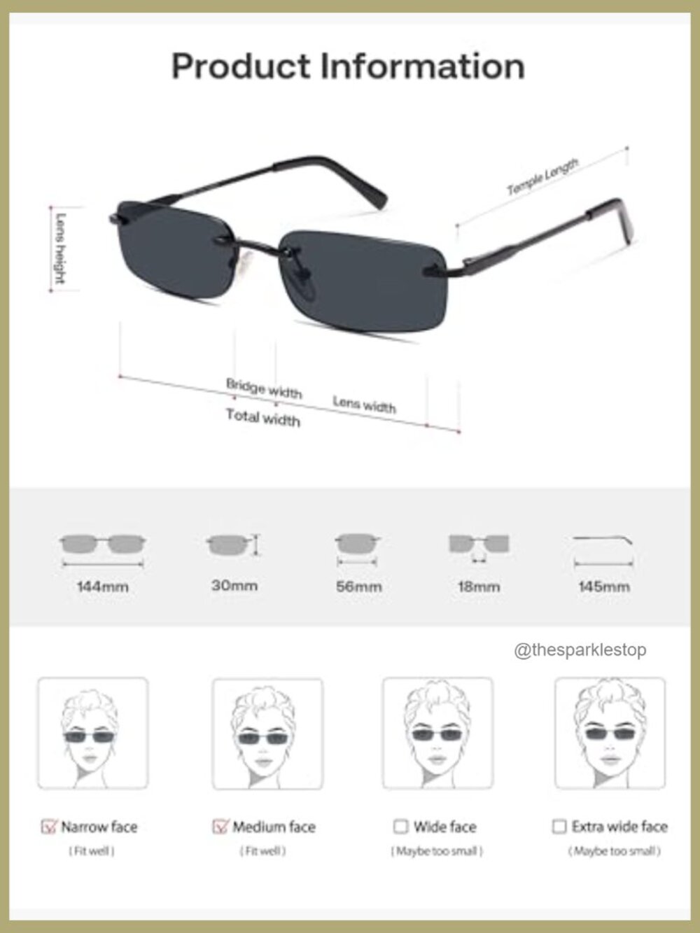 Trendy Small Square Retro Rimless Stainless Steel Sunglasses with UV Protection - Picture 6 of 7